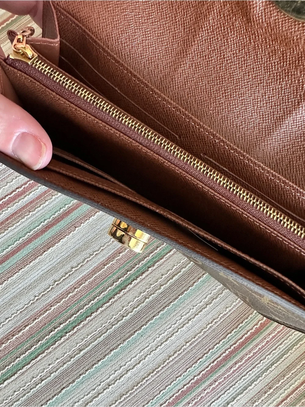 Louis Vuitton Boetie Wallet Monogram canvas Turn Lock Closure Zip Coin Pocket